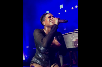 R&B singer Fantasia Barrino sings 'Abba' at one of her concerts in November 2016.