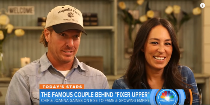 Chip and Joanna Gaines of the reality TV show 'Fixer Upper' being interviewed by TODAY.