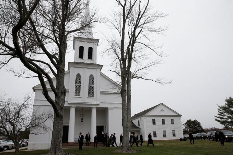 U.S. President-elect Donald Trump and Vice President-elect Mike Pence exit the Lamington Presbyterian Church after attending Sunday services in Bedminster, New Jersey, November 20, 2016.