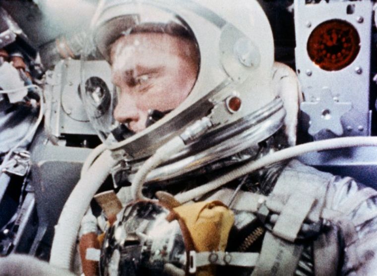 Astronaut John H. Glenn, Jr., is pictured during the Mercury-Atlas 6 spaceflight becoming the first American to orbit Earth, February 20, 1962, in this handout photo taken by a camera onboard the spacecraft, provided by NASA.