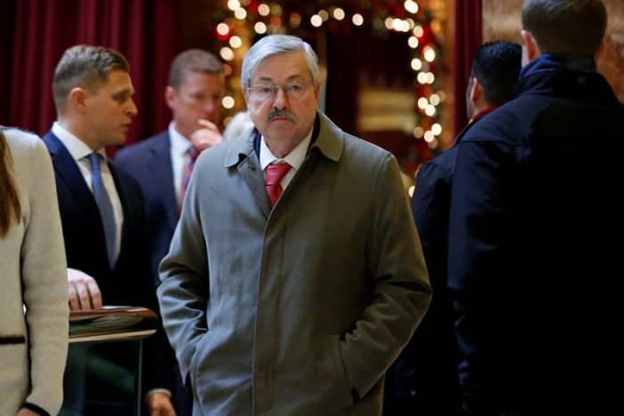 Governor of Iowa Terry Branstad arrives to meet with U.S. President-elect Donald Trump at Trump Tower in Manhattan, New York City, December 6, 2016.