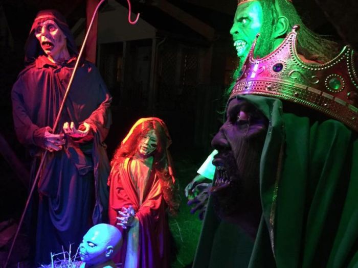 A controversial 'zombie' nativity scene created by Ohio resident Jasen Dixon.