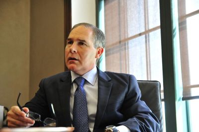 Oklahoma Attorney General Scott Pruitt in a meeting at his office in Oklahoma City, Oklahoma, July 29, 2014.