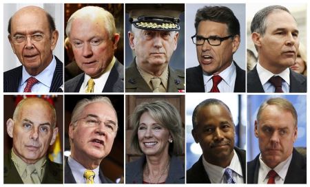 U.S. president elect Donald Trump's appointees