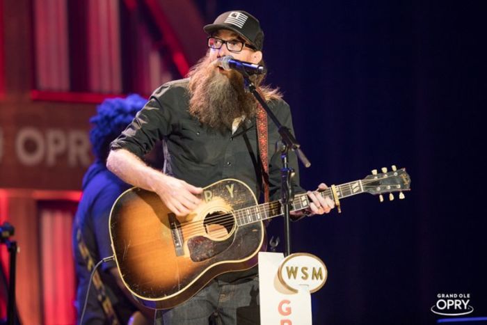 Grammy nominated singer Crowder performs his new song, 'Run Devil Run,' at the Grand Ole Opry in Nashville, Tennessee, on December 28, 2016.