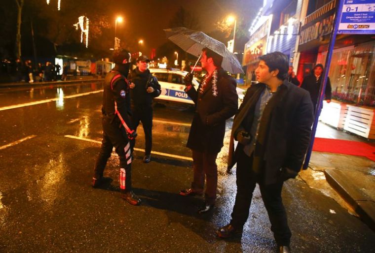 Police secure area near an Istanbul nightclub, Turkey, January 1, 2017.