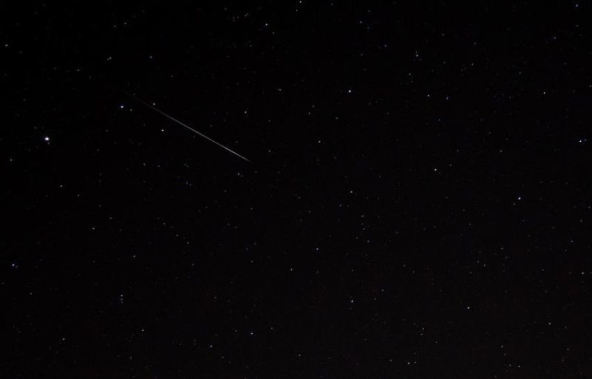 A meteor trail, part of the Quadrantids Meteor Shower, captured in the night sky over Alabama at 4 a.m. local time on January 4, 2012.