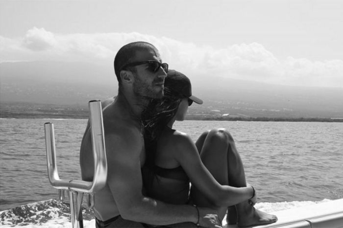 A photo of Sam Hunt and his fiancee Hannah Lee Fowler on holiday posted on the country singer's social media account.
