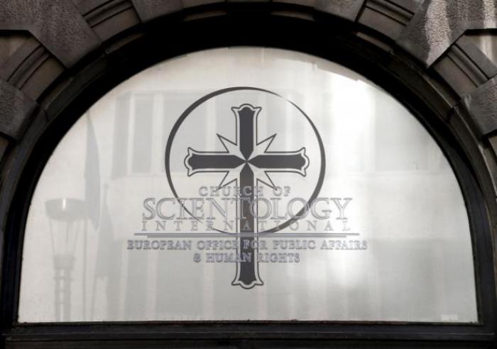 The entrance of the European Office for Public Affairs and Human Rights of the Church of Scientology is pictured in Brussels, Belgium, in March 11, 2016.