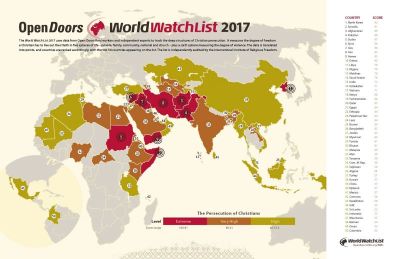 Open Doors USA's 2017 World Watch List, released on January 11, 2017.