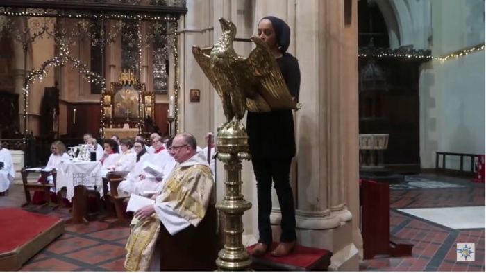 Quran recitation in St Mary's Cathedral in Scotland, posted on January 8, 2017.