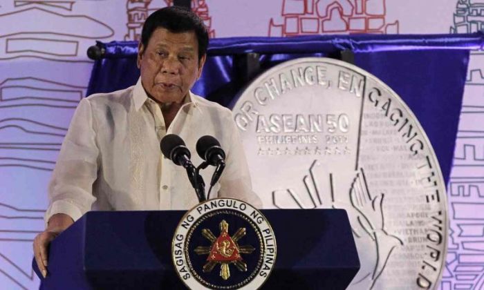 Rodrigo Duterte, the president of the Philippines, in a speech critisizing Catholic priests on January 19, 2017.