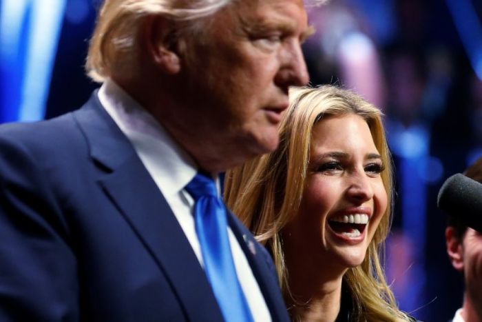 Republican presidential nominee Donald Trump and his daughter Ivanka Trump attend a campaign rally in Manchester, New Hampshire, U.S. November 7, 2016.