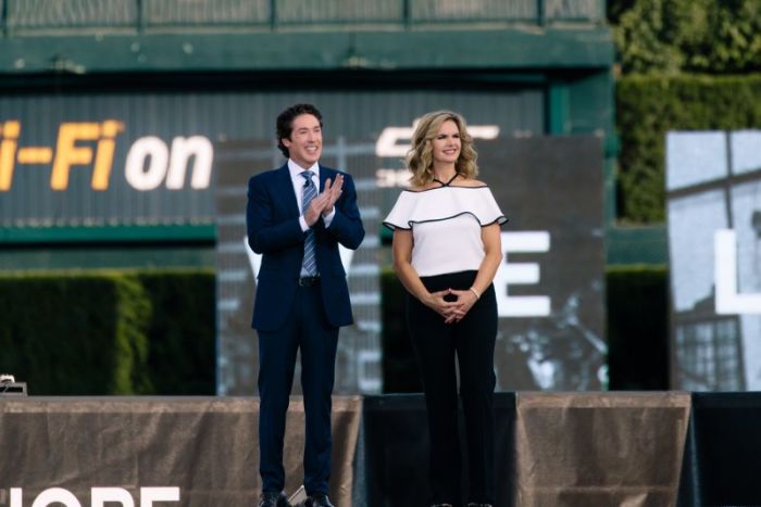 Lakewood Church Senior Pastor Joel Osteen and his wife and co-pastor, Victoria Osteen.