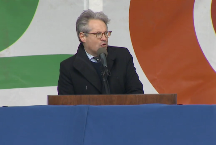 Bestselling author Eric Metaxas speaks at the March for Life event in Washington, D.C., Jan. 27, 2017.