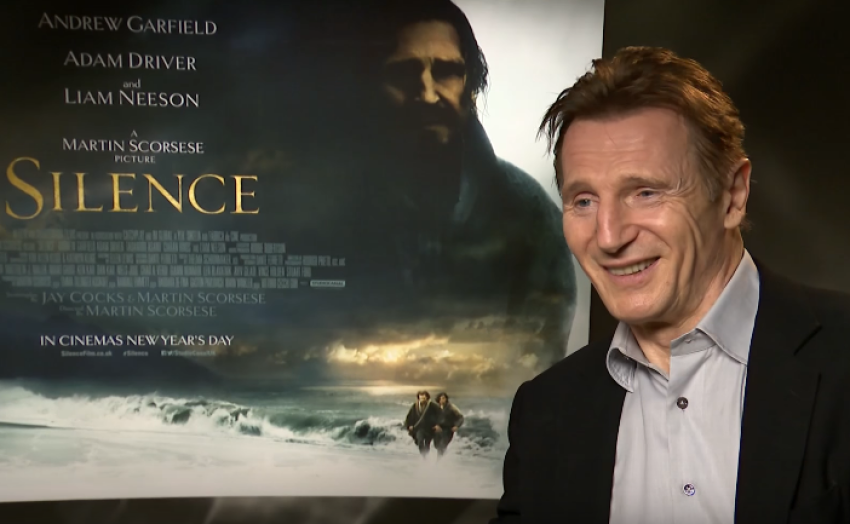 Liam Neeson plays Father Ferreira in "Silence," a priest who renounced his faith under torture at the hands of the Japanese regime, 2017.
