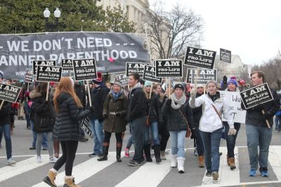 Pro-life millennials march in the 2017 March for Life in Washington, D.C. on Jan. 27, 2017.