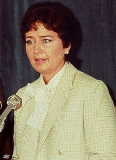 Anne Gorsuch Burford (1942-2004), former head of the Environmental Protection Agency. In January 2017, her son Neil Gorsuch was nominated to the United States Supreme Court by President Donald Trump.