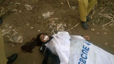 The body of Tania Mariyam, a 12-year-old Pakistani Christian girl who is believed to have been murdered on January 23, 2017.