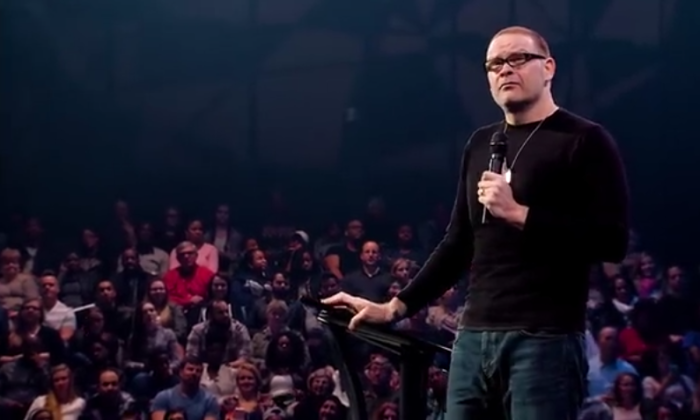 Founder of NewSpring Church in South Carolina preaches at Elevation Church in North Carolina on Saturday, February 4, 2016.