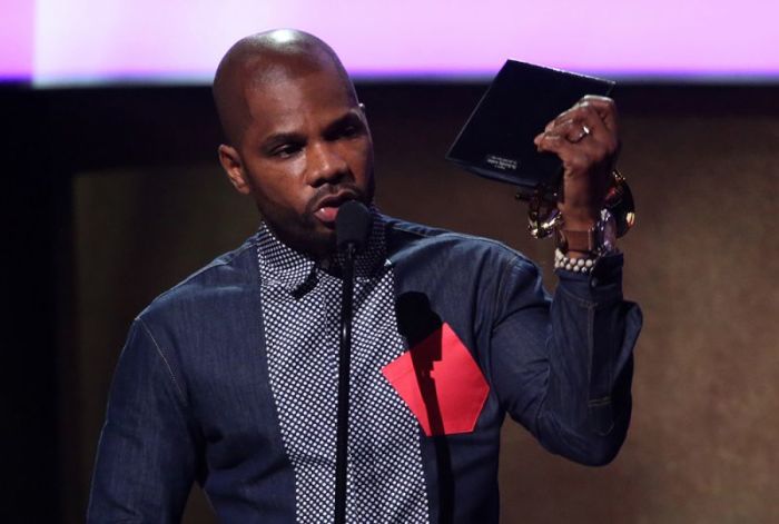 Kirk Franklin accepts the Grammy for Gospel Album at the 59th Annual Grammy Awards in Los Angeles, California, February 12, 2017.