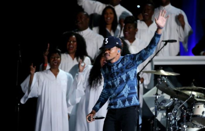 Chance the Rapper performs at the 59th Annual Grammy Awards in Los Angeles, California, U.S. , February 12, 2017.