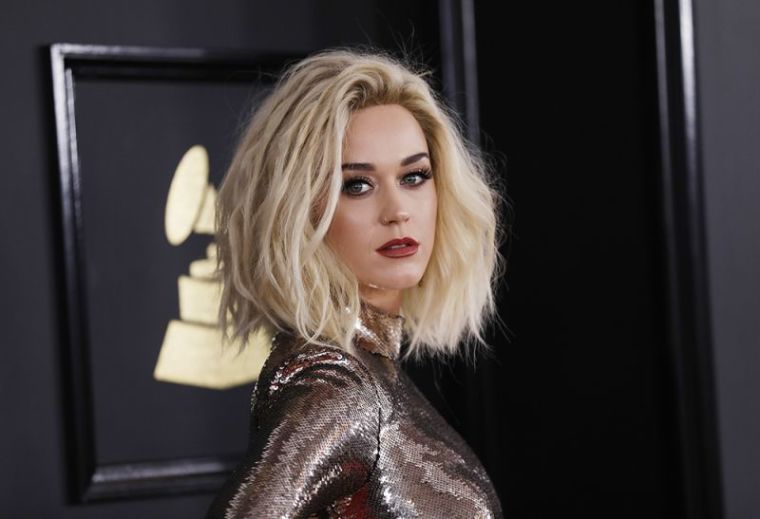 Singer Katy Perry arrives at the 59th Annual Grammy Awards in Los Angeles, California, February 12, 2017.