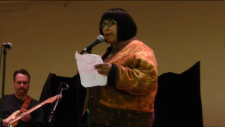 The late Carol Herbin, 63, a lead singer at United Methodist Church For All People in Columbus, Ohio, sings "Precious Lord" in February 2012.