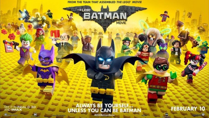 Movie poster for "The Lego Batman Movie".
