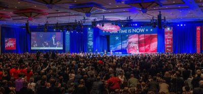 Thousands attend CPAC 2016 at National Harbor, Maryland, in March 2016.