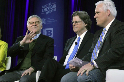 SirisuXM's radio host Rick Ungar (L) speaks during a panel discussion at the Conservative Political Action Conference in Oxon Hill, Maryland, on February 25, 2017.