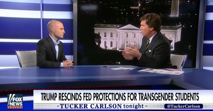 Fox News host Tucker Carlson interview with Zac Petkanas, senior advisor for the Democratic National Committee, in February 2017.