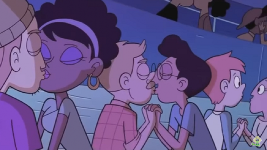 A Disney XD show displays several gay kisses on an episode of popular cartoon "Star vs. The Forces of Evil" on Monday, February 28, 2017.