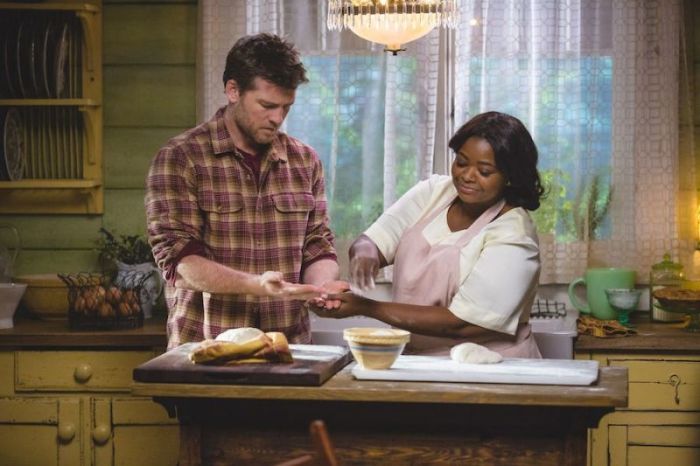 Octavia Spencer (R) plays God in the film 'The Shack,' in theaters March 3, 2017.