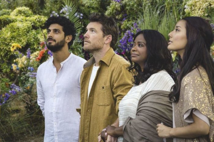Octavia Spencer (2nd from right) plays God in the film 'The Shack,' in theaters March 3, 2017.