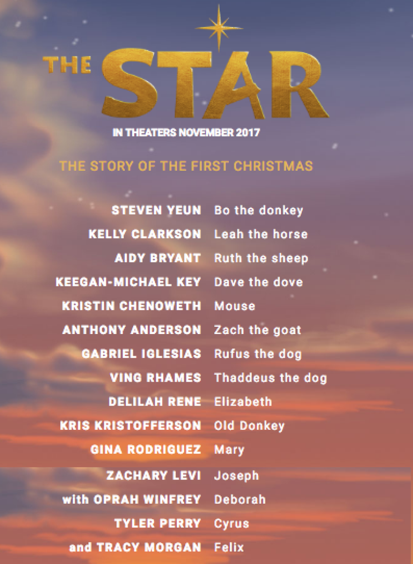 "The Star" will be in theaters nationwide in November 2017.