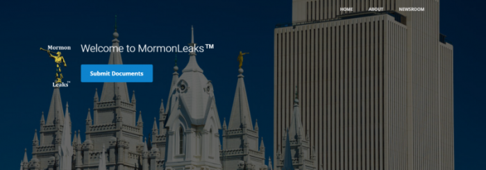 The home page of Mormon Leaks, originally called Mormon Wikileaks. Screen shot taken Wednesday, March 15, 2017.
