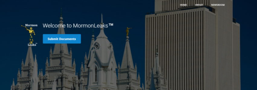 The home page of Mormon Leaks, originally called Mormon Wikileaks. Screen shot taken Wednesday, March 15, 2017.