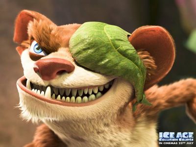 The character Buck, from the animated movie, 'Ice Age.'