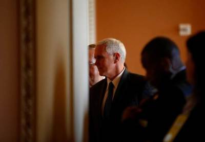 U.S. Vice President Mike Pence is seen on Capitol Hill in Washington, U.S., March 7, 2017.