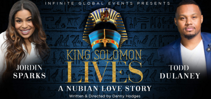 King Solomon Lives is a musical drama starring Jordin Sparks and Todd Dulaney which will debut in Los Angeles, California on May 13, 2017.