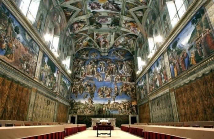 Michelangelo's frescoes in the Vatican's Sistine Chapel, one of the attractions in the Vatican Museums.