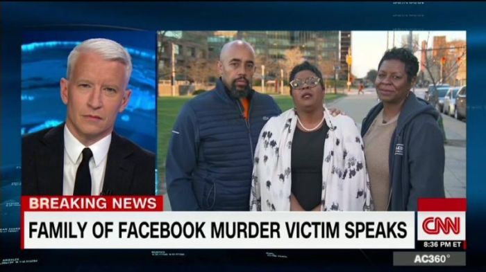 The family of Robert Godwin Sr. who was murdered on Sunday, April 17, 2017 speak to CNN's Anderson Cooper.