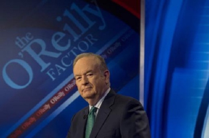 Bill O'Reilly poses on the set of his show