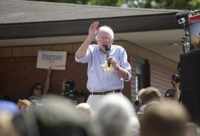 Bernie Sanders speaks at the Iowa State Fair in Des Moines, Iowa August 15, 2015.