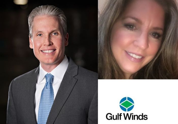 President of Gulf Winds International, Todd Stewart (L) and Dee Anne Thomson (Top R).