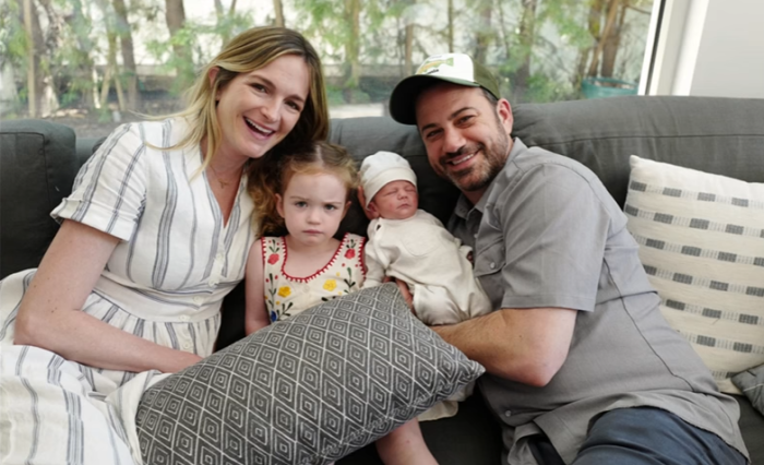Jimmy Kimmel, his wife Molly and their two children.