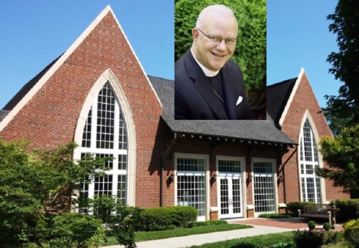 The Rev'd Fr. Paul S. Winton (inset, former rector of North Carolina's St. John's Episcopal Church on Carmel Road (pictured).