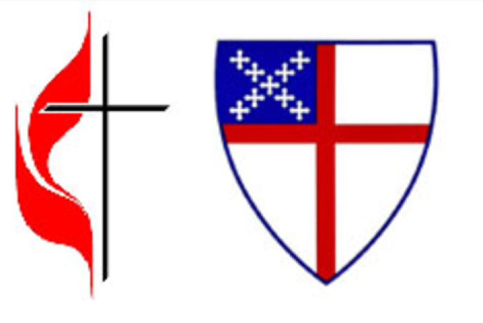 The logos of the United Methodist Church (Left) and The Episcopal Church (Right).