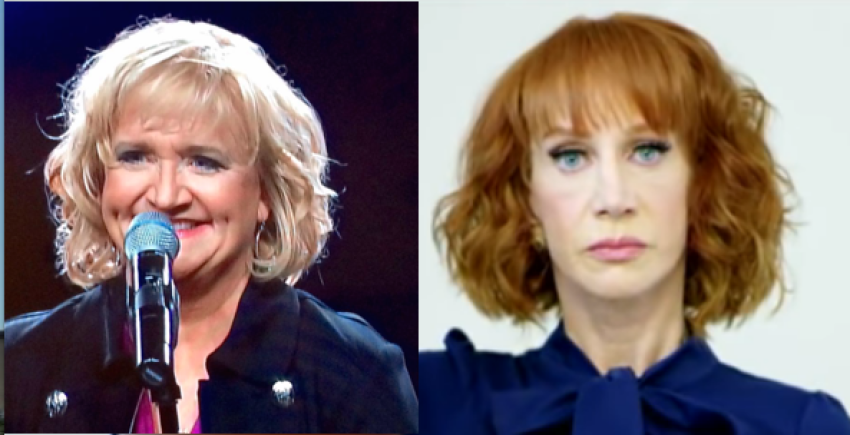 Emmy-nominated and best-selling clean comedian often billed as "The Queen of Clean, Chonda Pierce (L) and comedian Kathy Griffin (R).